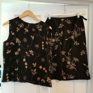 Ann Taylor Tank top and skirt set